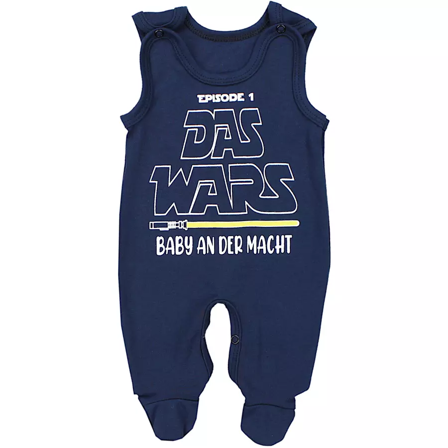TupTam Unisex Baby Strampler mit Spruch dunkelblau