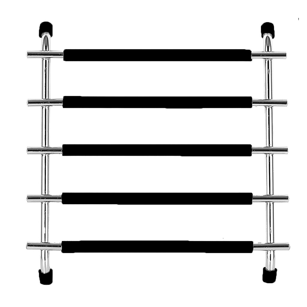 Dessous de plat carré silicone métal noir 20x2x20cm