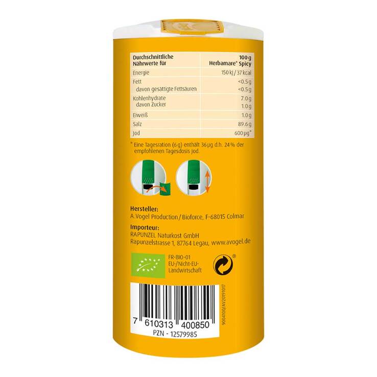 Herbamare spicy Meersalz A.Vogel, 250 g