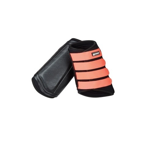 Protetores de neoprene Roma preto e laranja para cavalos