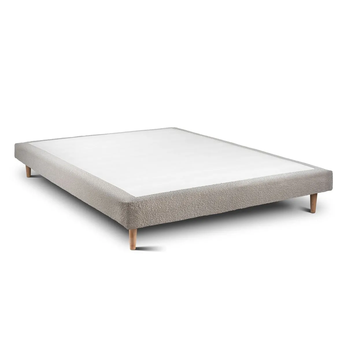 Lit Sommeil de plomb 140x190cm - Tête tapissier Beige