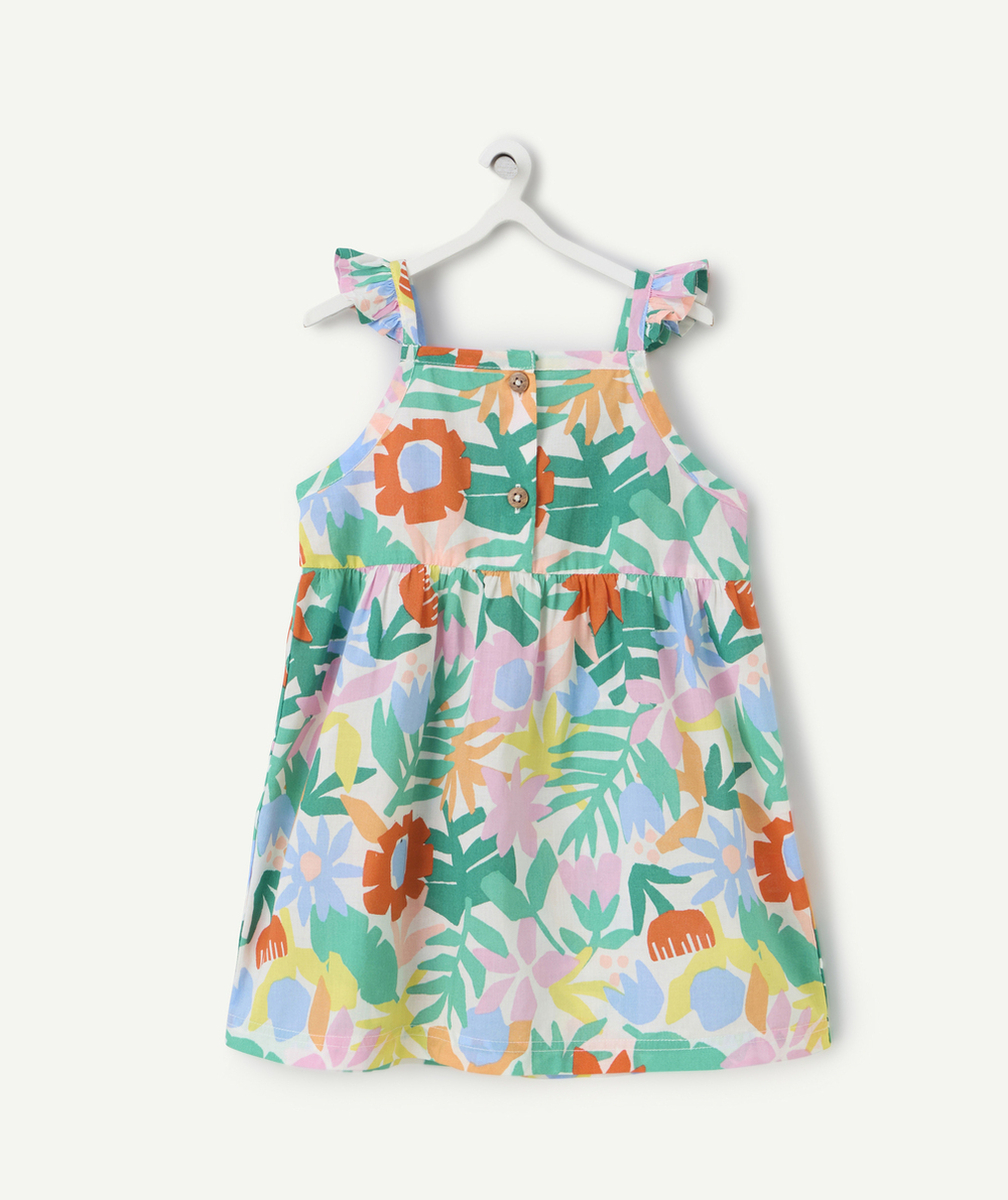 robe sans manches bébé fille en coton bio imprimé fleurs
