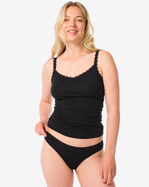 Slip femme sans coutures noir