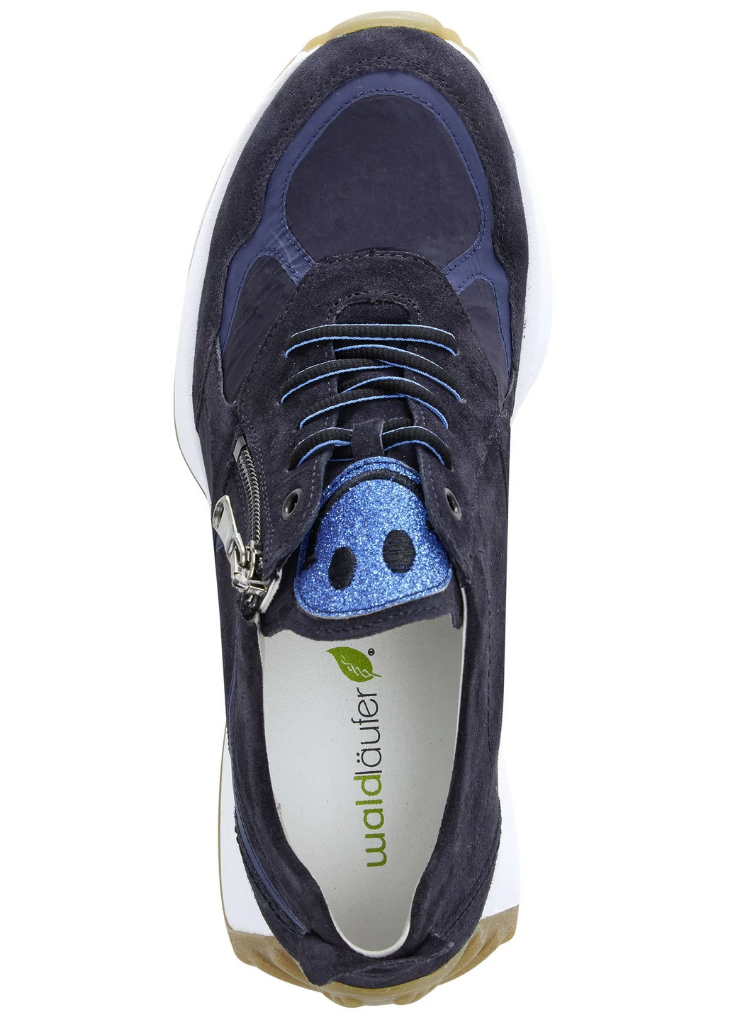 Waldläufer Sneaker mit frecher Glitzer-Applikation