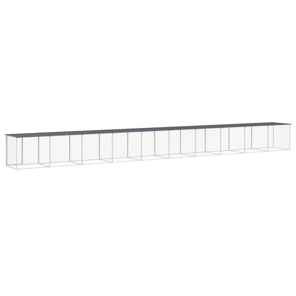 Poulailler avec toit anthracite 1003x98x90 cm acier galvanisé