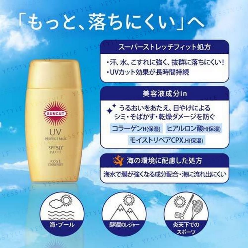 Kose - Suncut UV Perfect Milk SPF 50+ PA++++