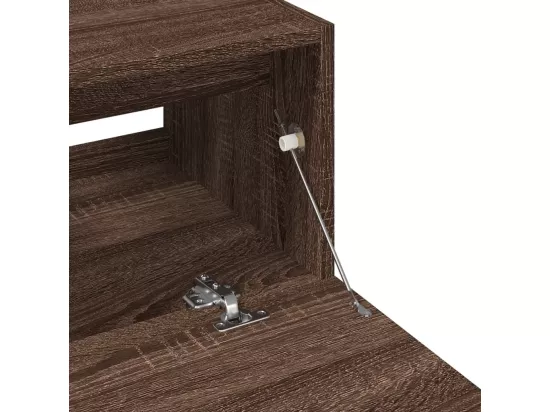 Meuble d'évier chêne marron 59x37x59 cm bois d'ingénierie