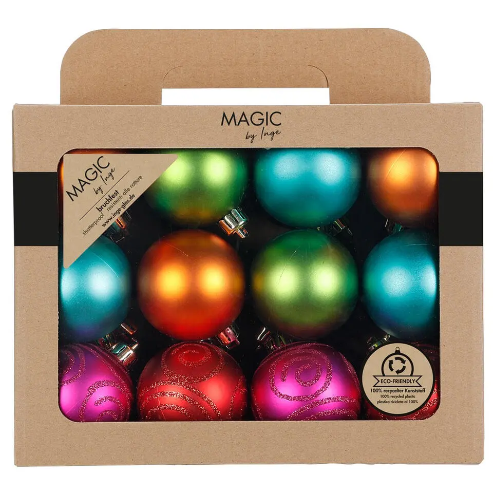Inge Christmas Decor Kerstballen - 24x - 6 cm - gekleurd