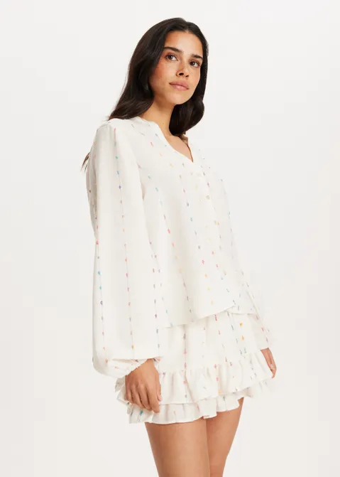 Blouse met dobby patroon assorti (ASSOR)