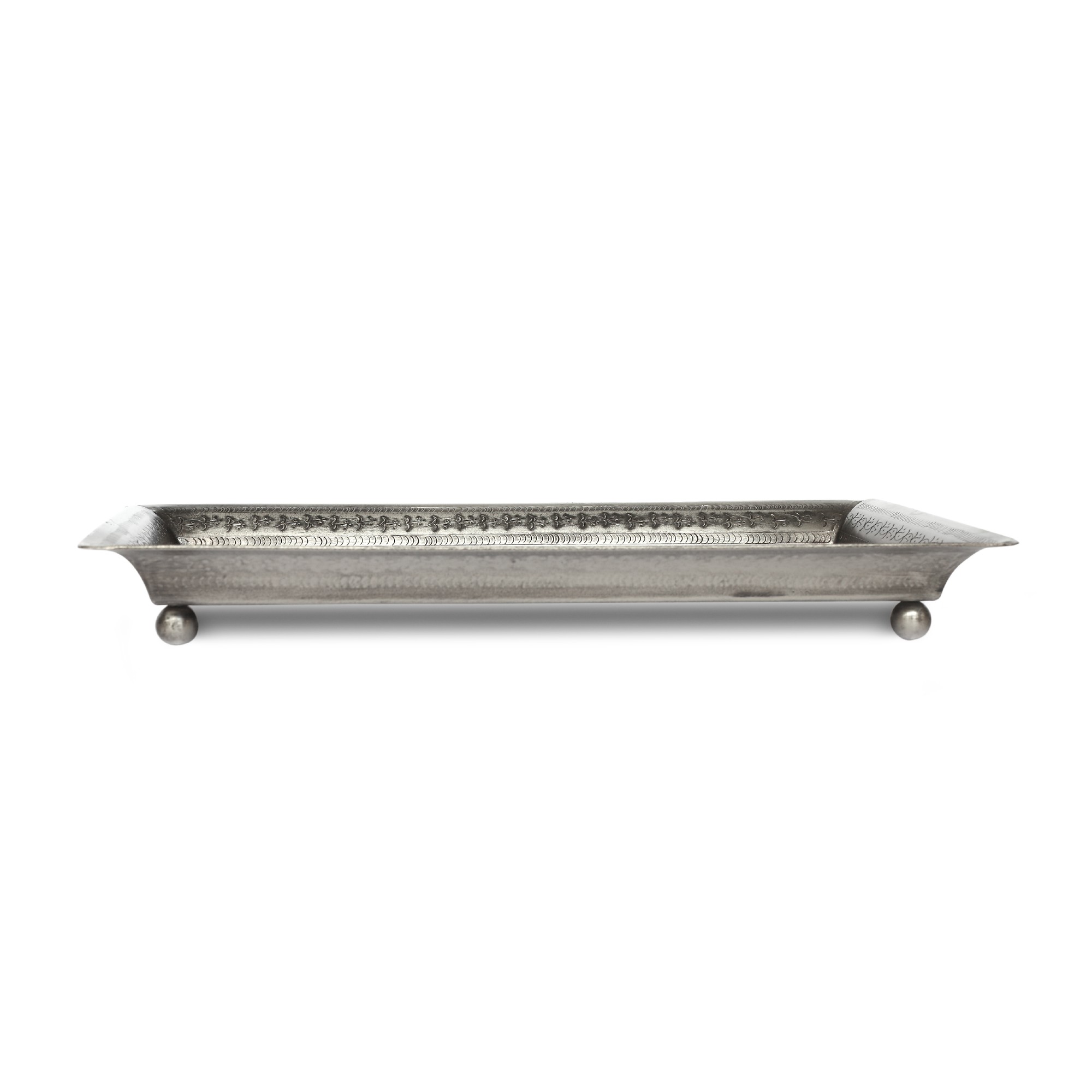 Ablage rechteckig, silber, L 19 cm, B 32 cm, H 3 cm von fischer's lagerhaus