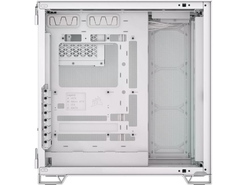 Corsair PC-Gehäuse 6500D Airflow Weiss Mid-Tower PC-Case mit Zwei-Kammer-Design und herausragendem Luftstrom
