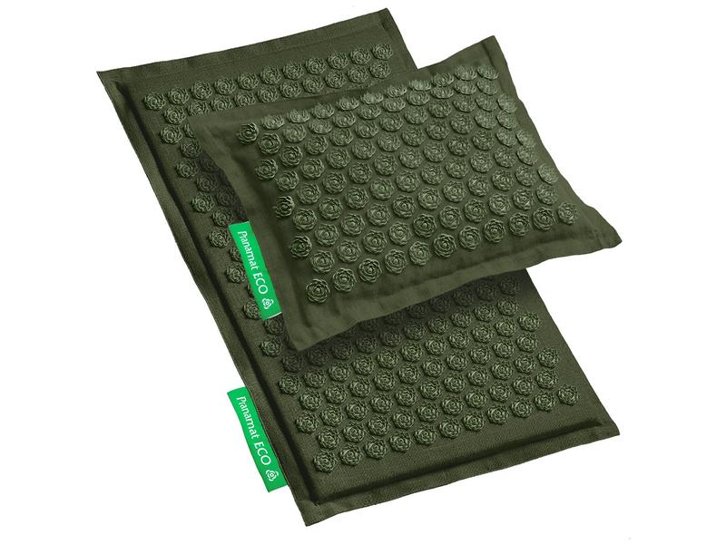 Pranamat Eco Massage Set – Matte und Kissen Limited Edition Nahhaltiges, handgefertigtes Rücken- und Kopfmassage Set