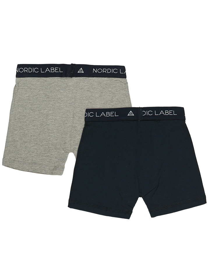 Boxershorts KJELL 2er-Pack in grau melange/navy