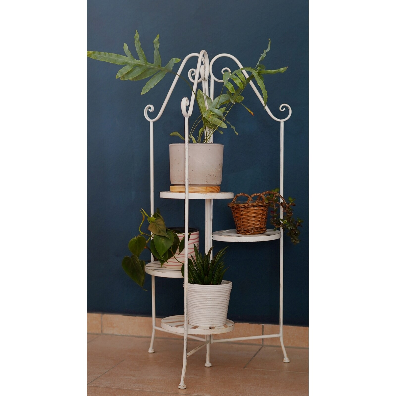 HTI-Living Pflanzenständer Blumentreppe 4 Ebenen Celia