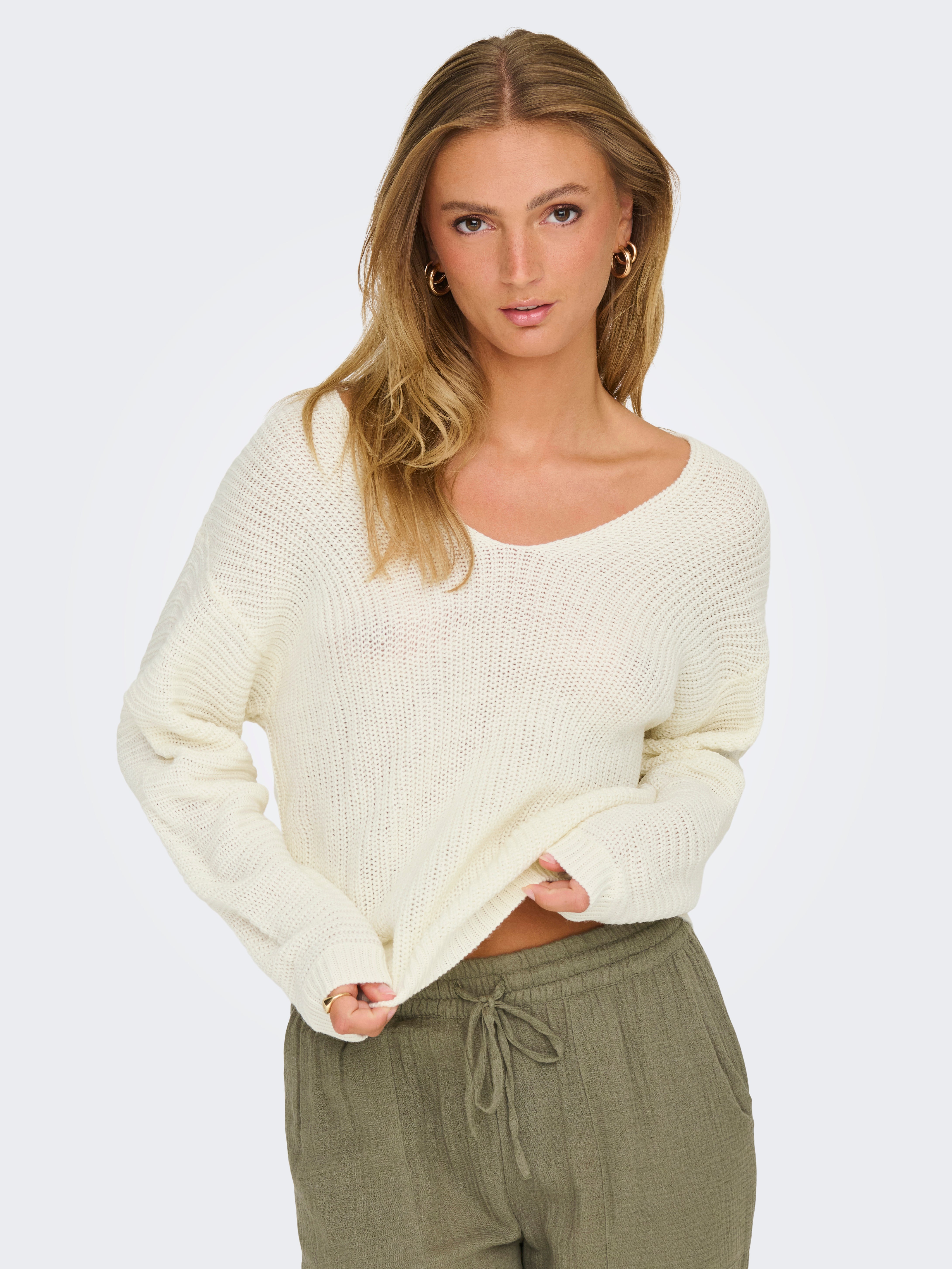 JDYJUSTY Strickpullover Eggnog