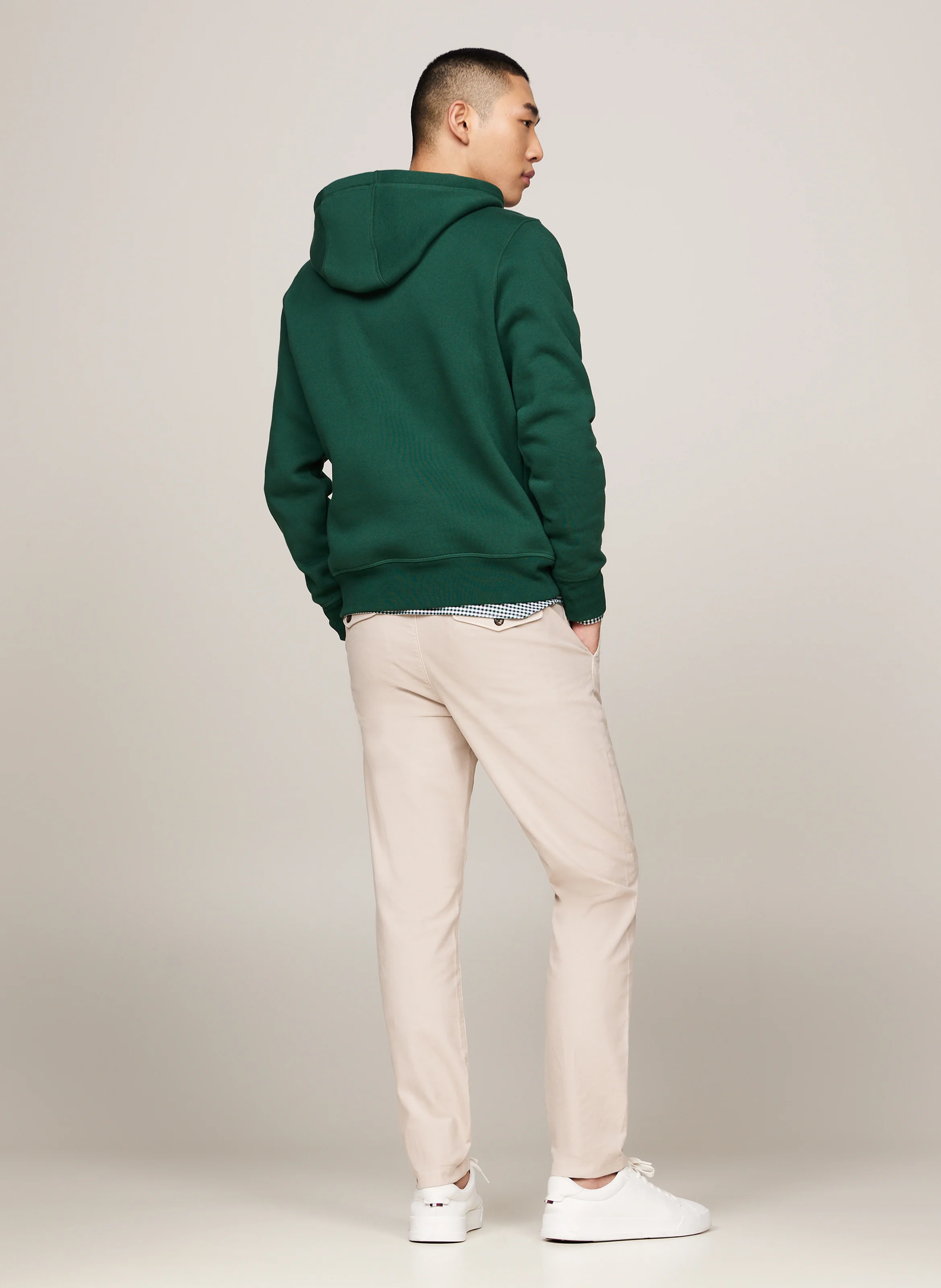 Sweat à capuche regular-fit en coton mélangé | Vert