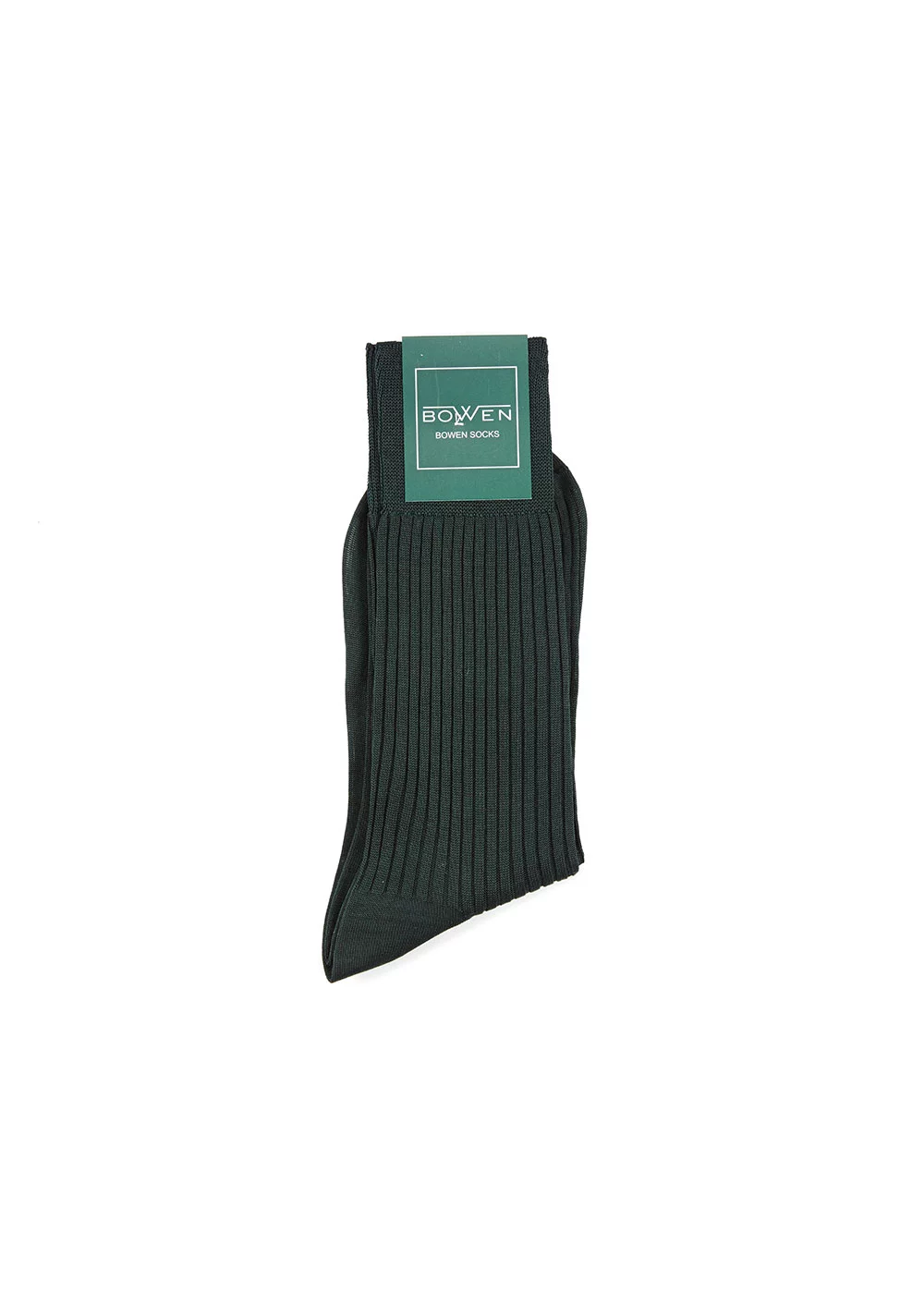 CHAUSSETTES HAUTES COTON VERT FONCE
