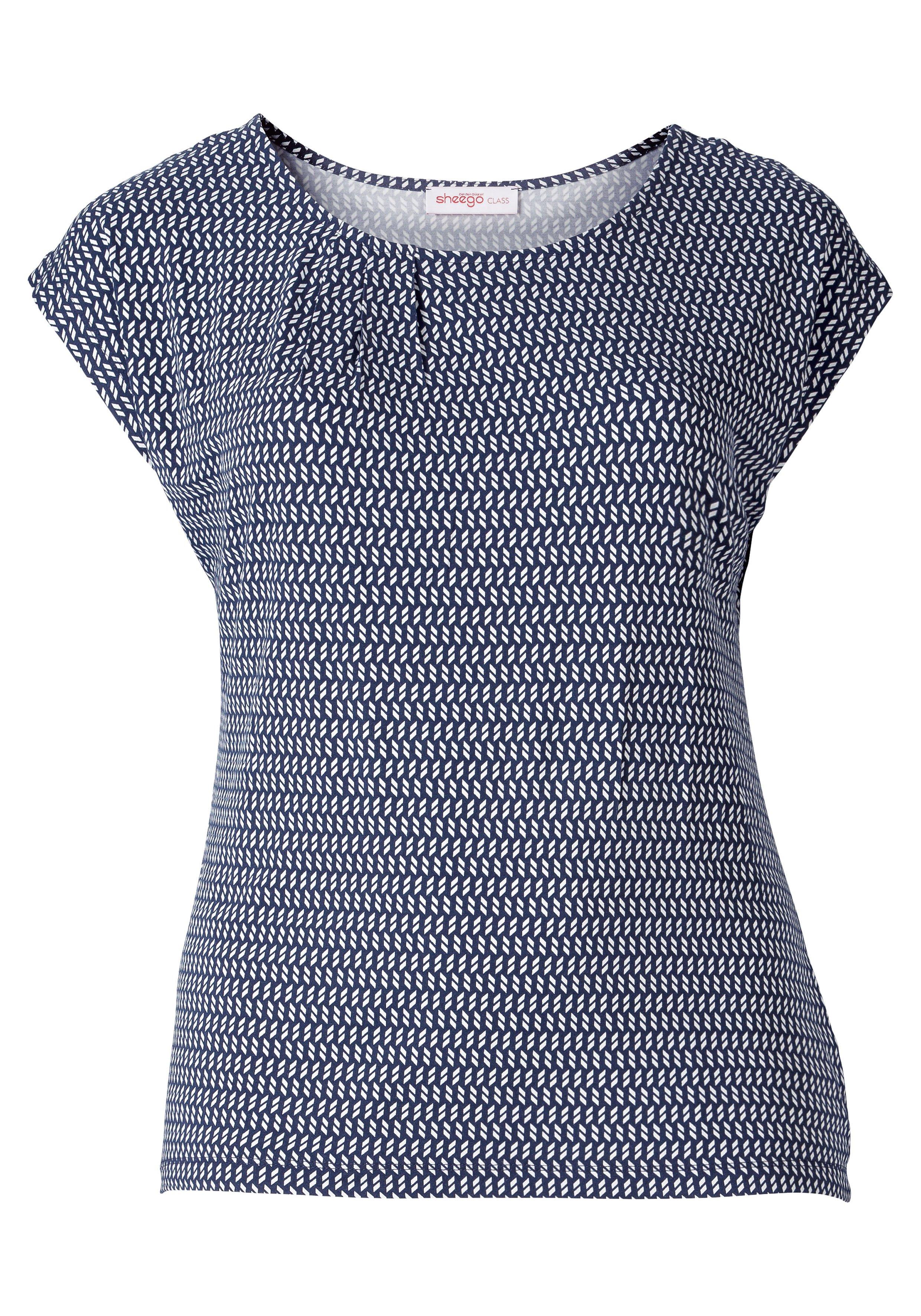 Shirt mit Alloverdruck und Rundhalsausschnitt