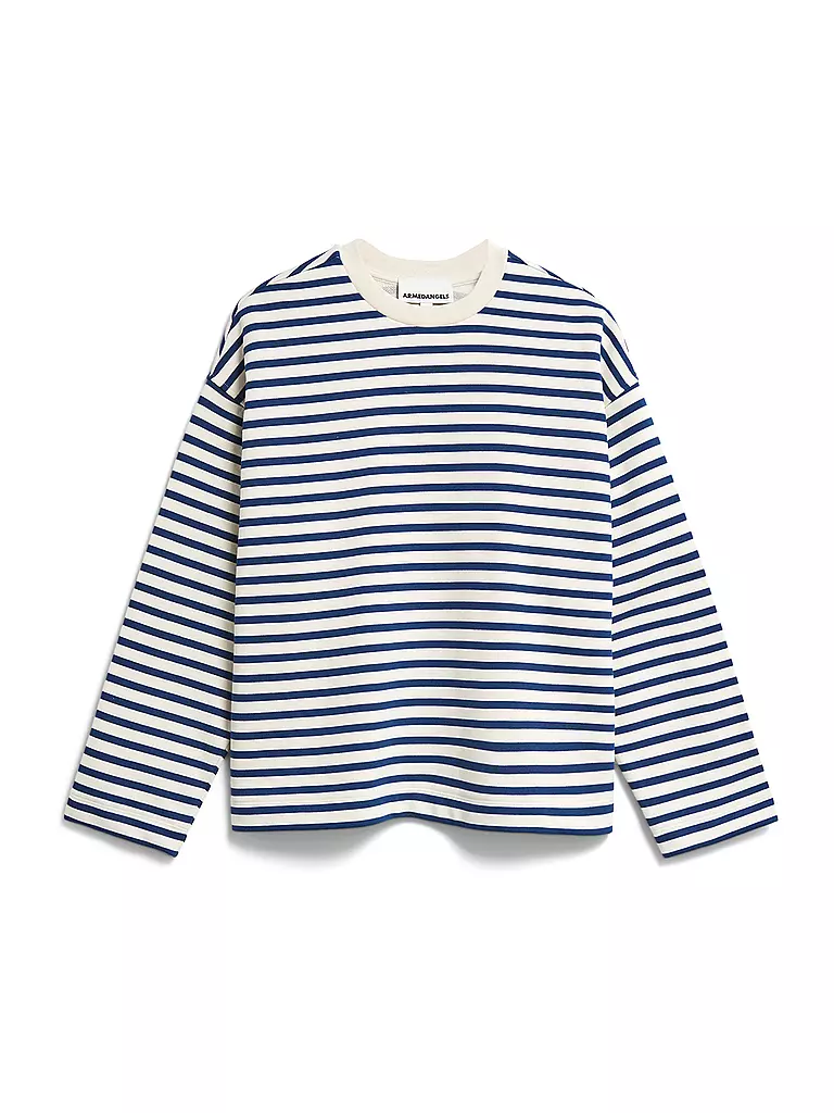 ARMEDANGELS Sweater Oversized Fit FRANKAA  STRIPES dunkelblau