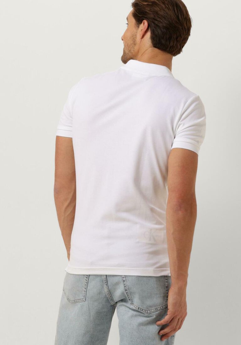 CALVIN KLEIN witte calvin klein polo ck embro badge slim polo