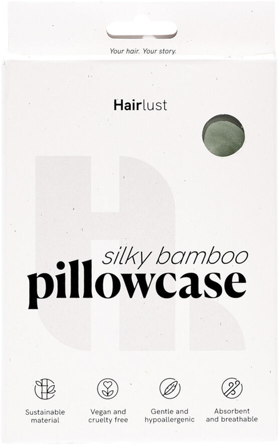 Hairlust Silky Bamboo Pillowcase Olive Green 60x63/70cm