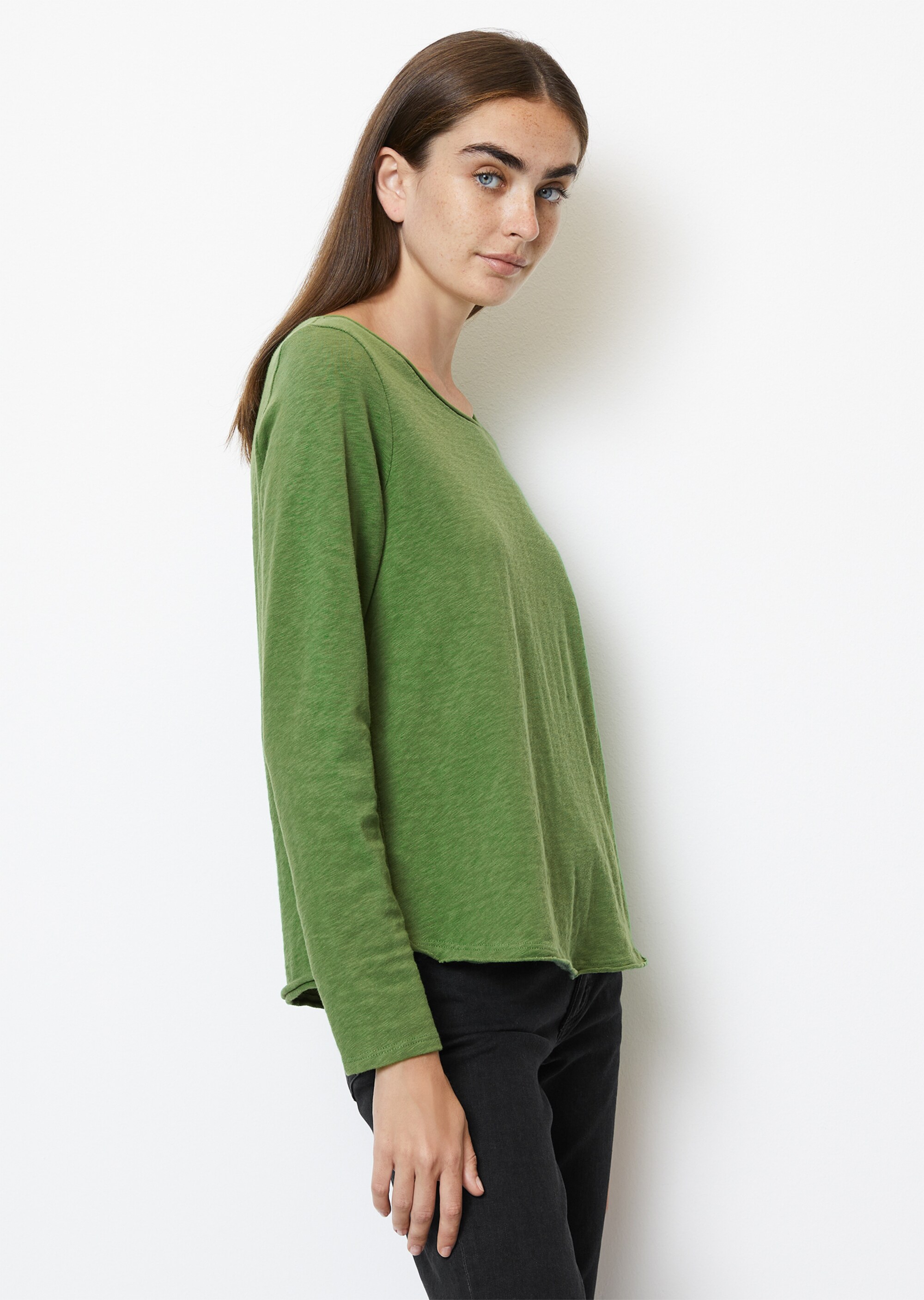 Longsleeve regular aus Heavy-Slub-Jersey