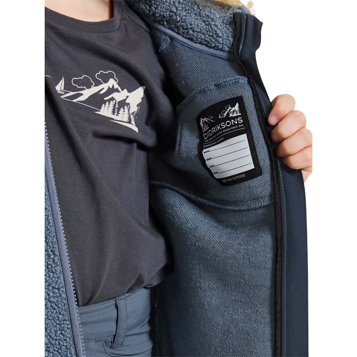 Didriksons Exa Full Zip Hood Fleecejakke Børn