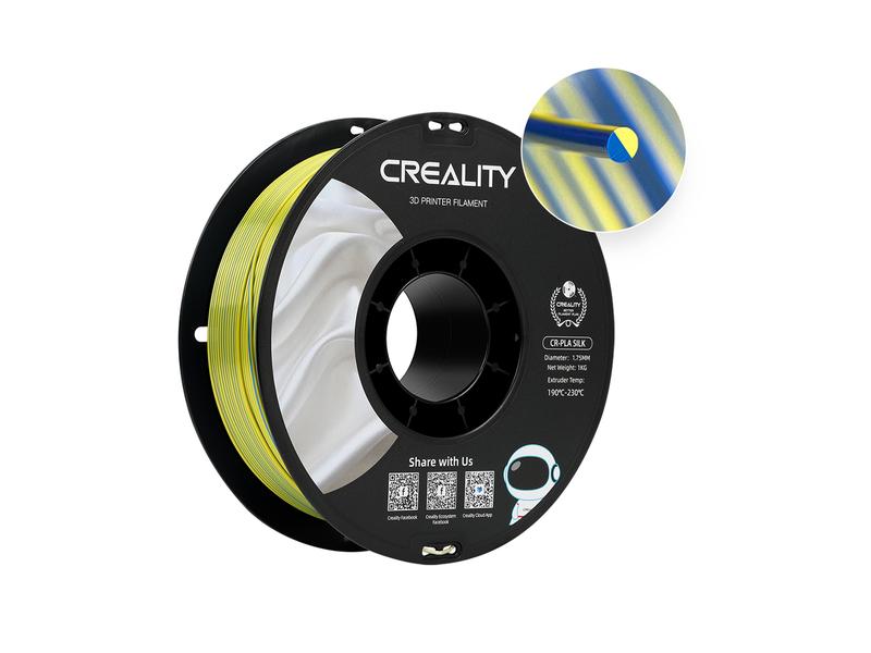 Creality Filament PLA Silk Blau/Gold, 1.75 mm, 1 kg 1.75 mm PLA Filament für 3D Drucker