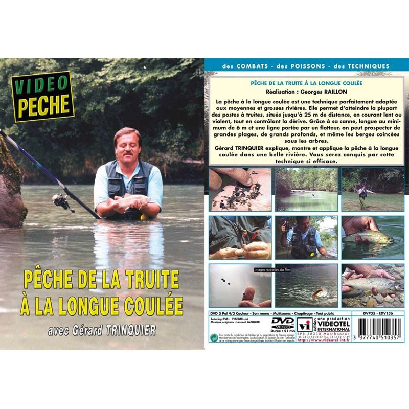 Dvd - Peche De La Truite À La Longue Coulee Avec Gerard Trinquier