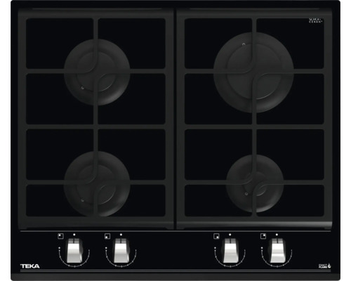 TEKA 60 x 51 mm glaskeramische gaskookplaat met 4 kookzones GZC64300XBN