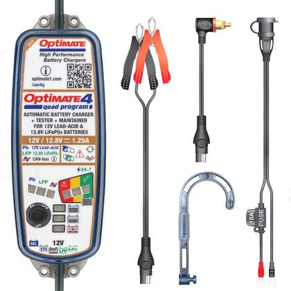 Chargeur Tecmate OptiMate 4 Quad Program Édition PREMIUM Can Bus Universel