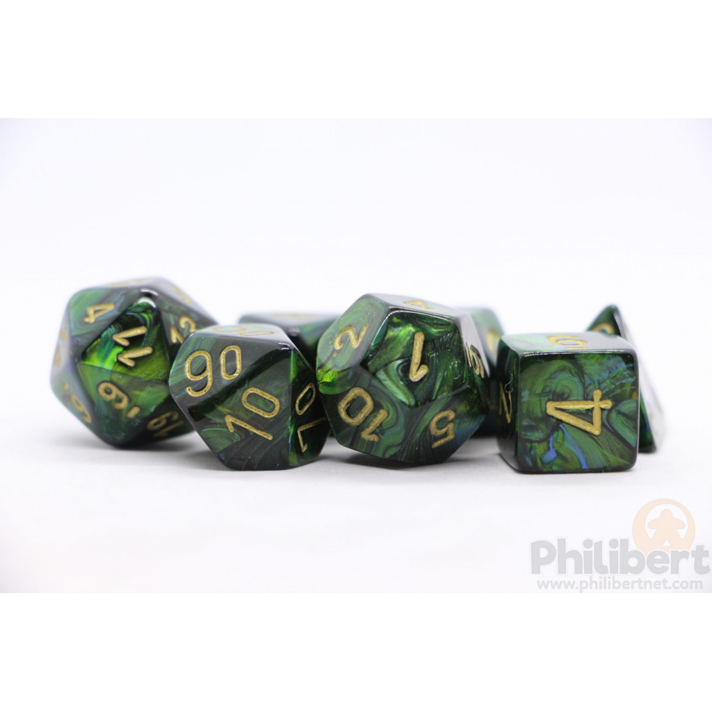 Set de 7 Dés JDR Chessex : Scarab