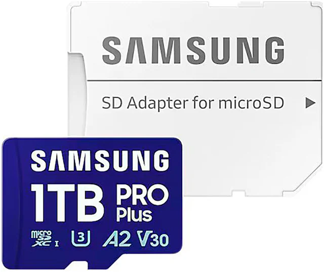 Samsung Speicherkarte »PRO Plus MB-MD1T0S microSDXC 1TB + SD-Adapter« (1000 GB UHS-I Class 10 180 MB/s Lesegeschwindigkeit)