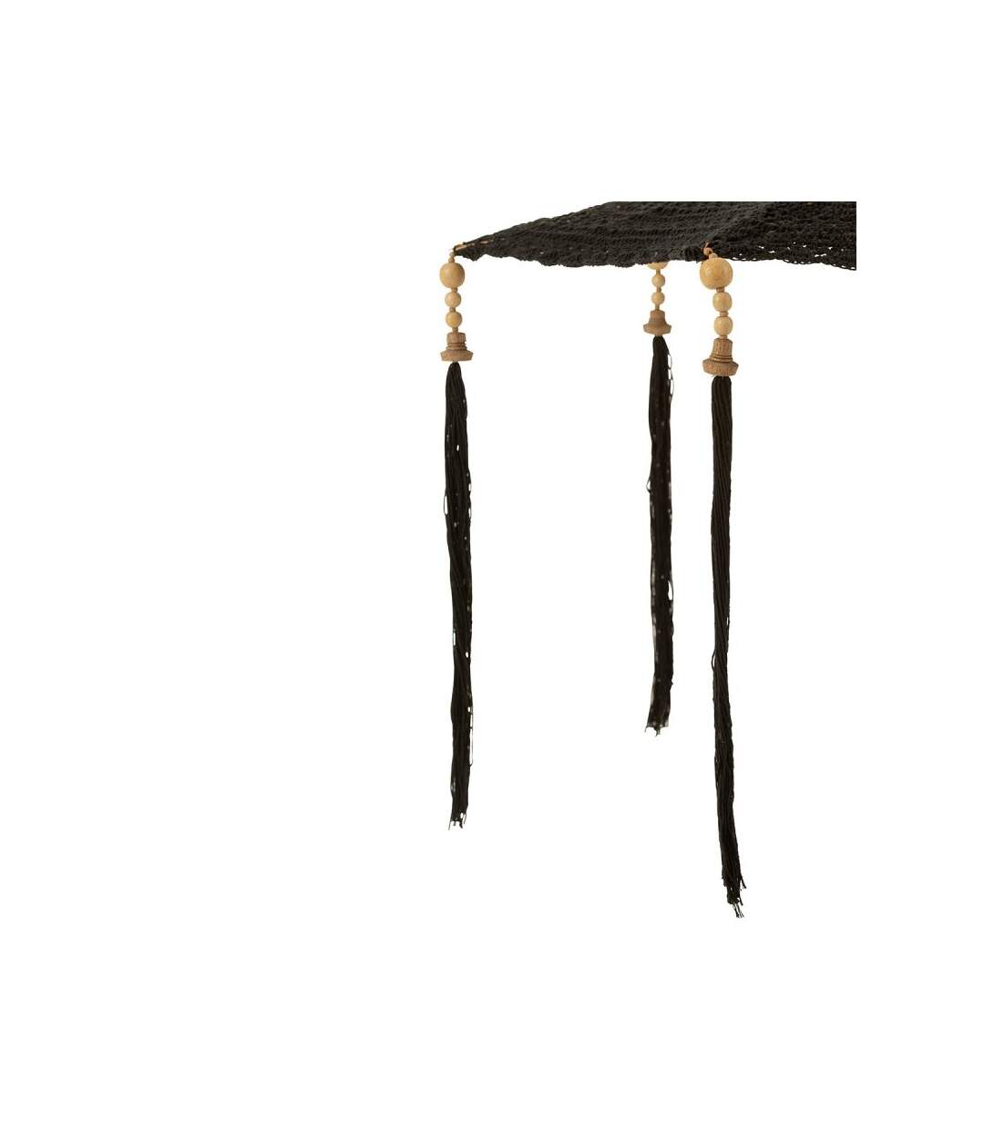 Paris Prix - Ombrelle Pompons clark 94cm Noir