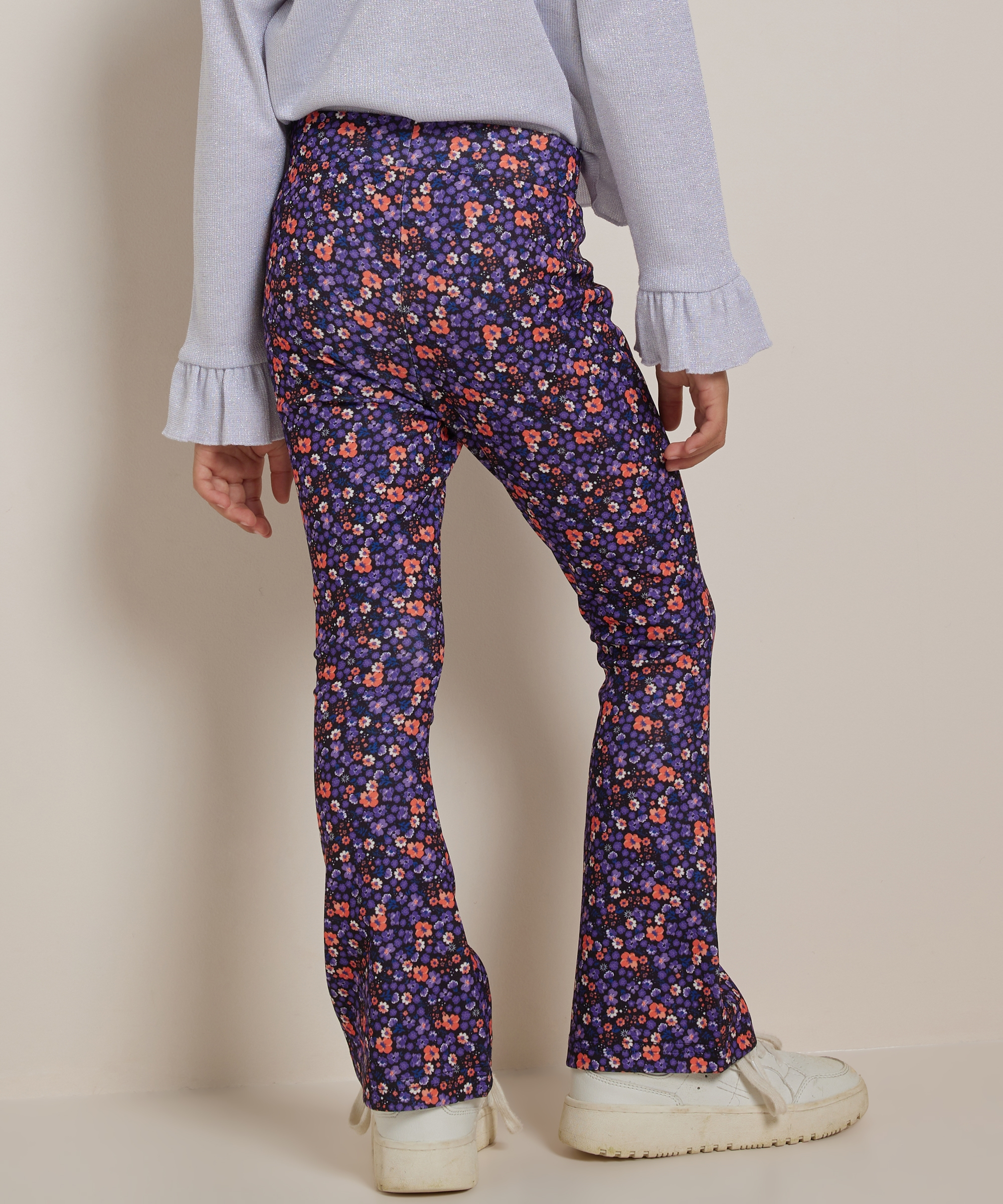 flared fit broek met print