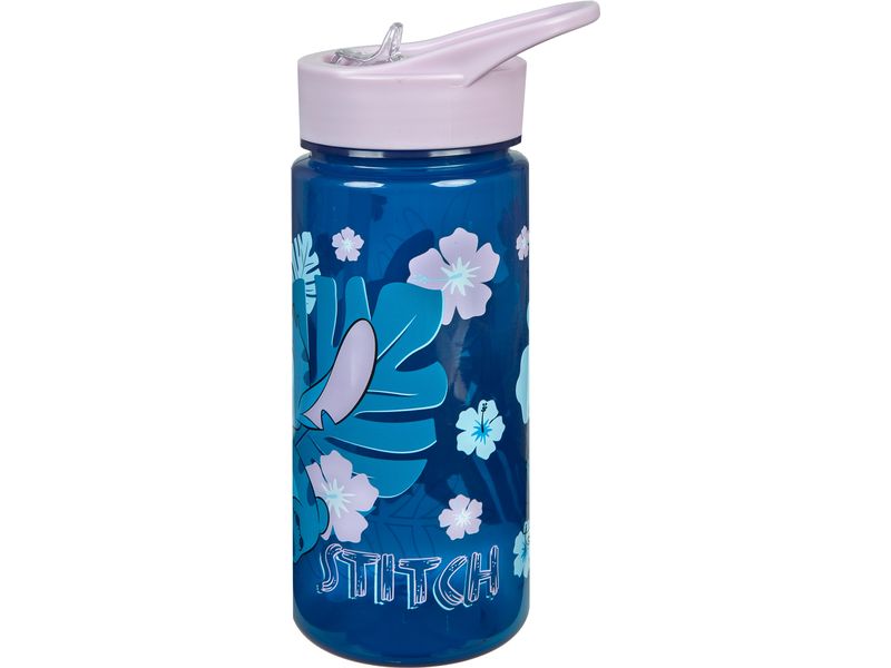 Scooli Trinkflasche Disney Lilo & Stitch 500 ml, Blau/Rosa Trinkgefäss für Kinder