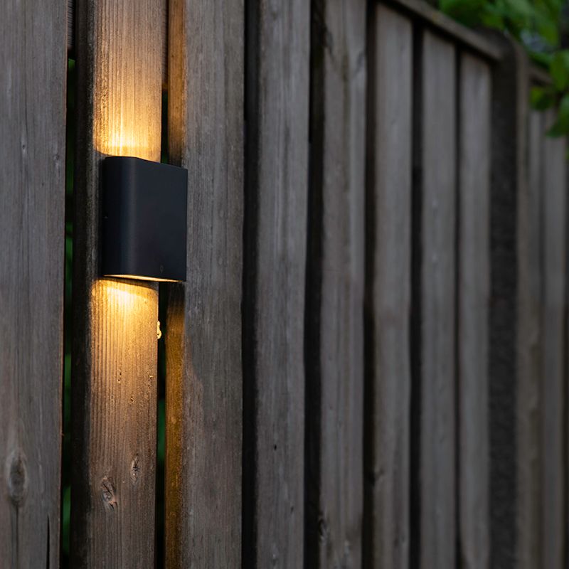 Moderne wandlamp donkergrijs 11,5 cm incl. LED IP65 - Batt