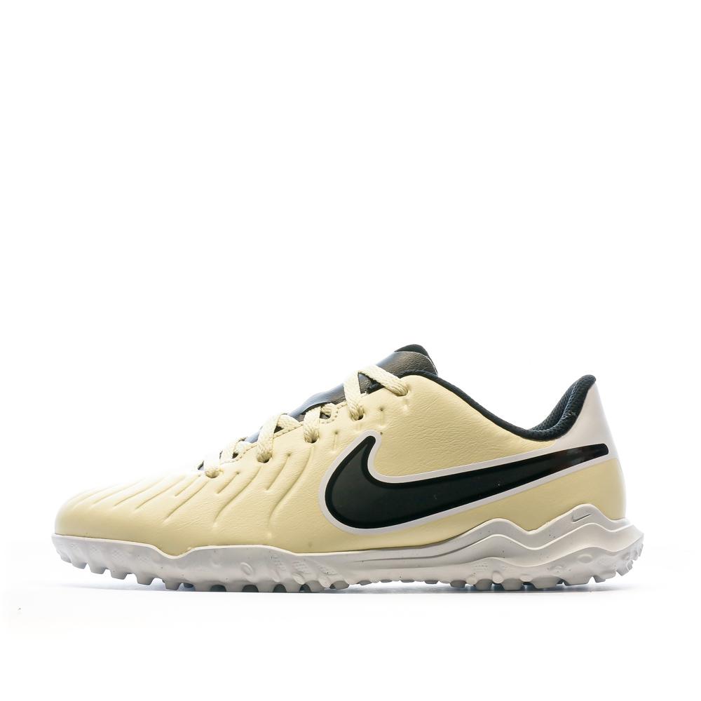 Nike Chaussures de Football Blanc/Jaune Garçon Nike Legend 10 Club
