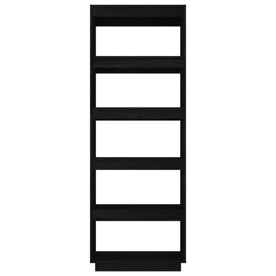vidaXL - Boekenkast - Zwart - Grenenhout