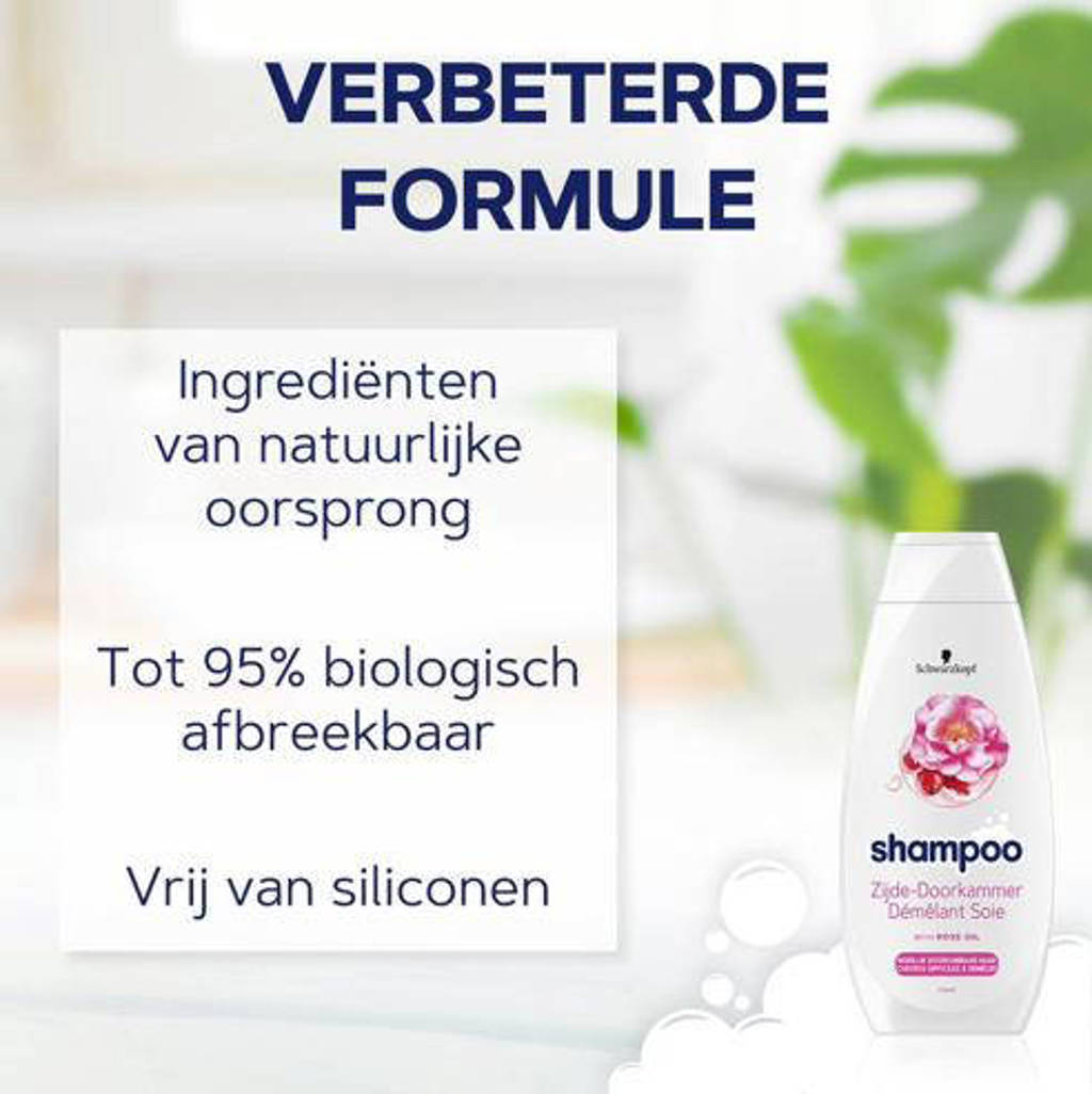 Fijne shampooZijde-Doorkammer shampoo - 5 x 400 ml - voordeelverpakking