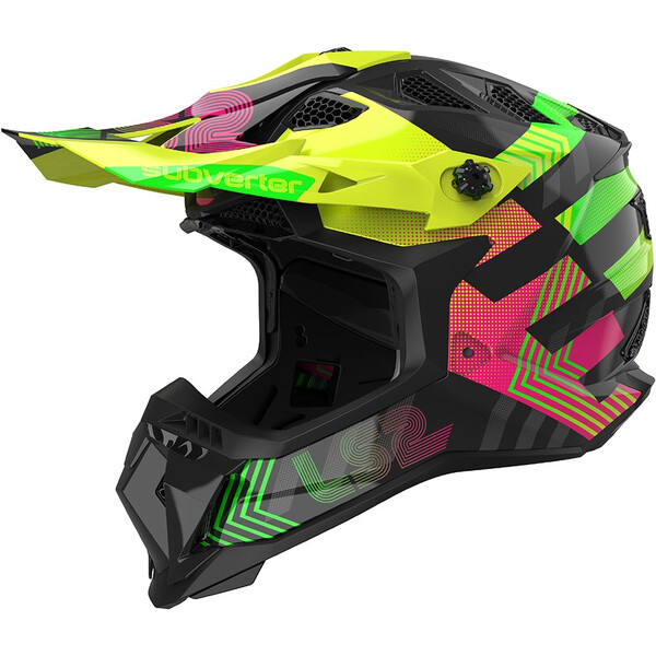 LS2 - Casque MX700 Subverter Evo II Chromatic Noir / Jaune / Vert / Rose / Brillant