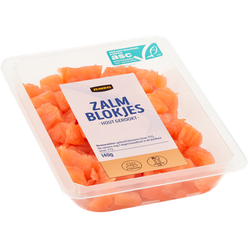 Jumbo Zalm Blokjes Hout Gerookt 140 g