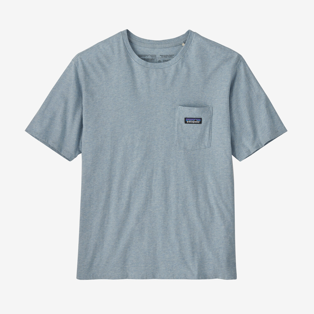 Leichtes Herren-T-Shirt aus regenerativer, biozertifizierter Baumwolle mit Tasche