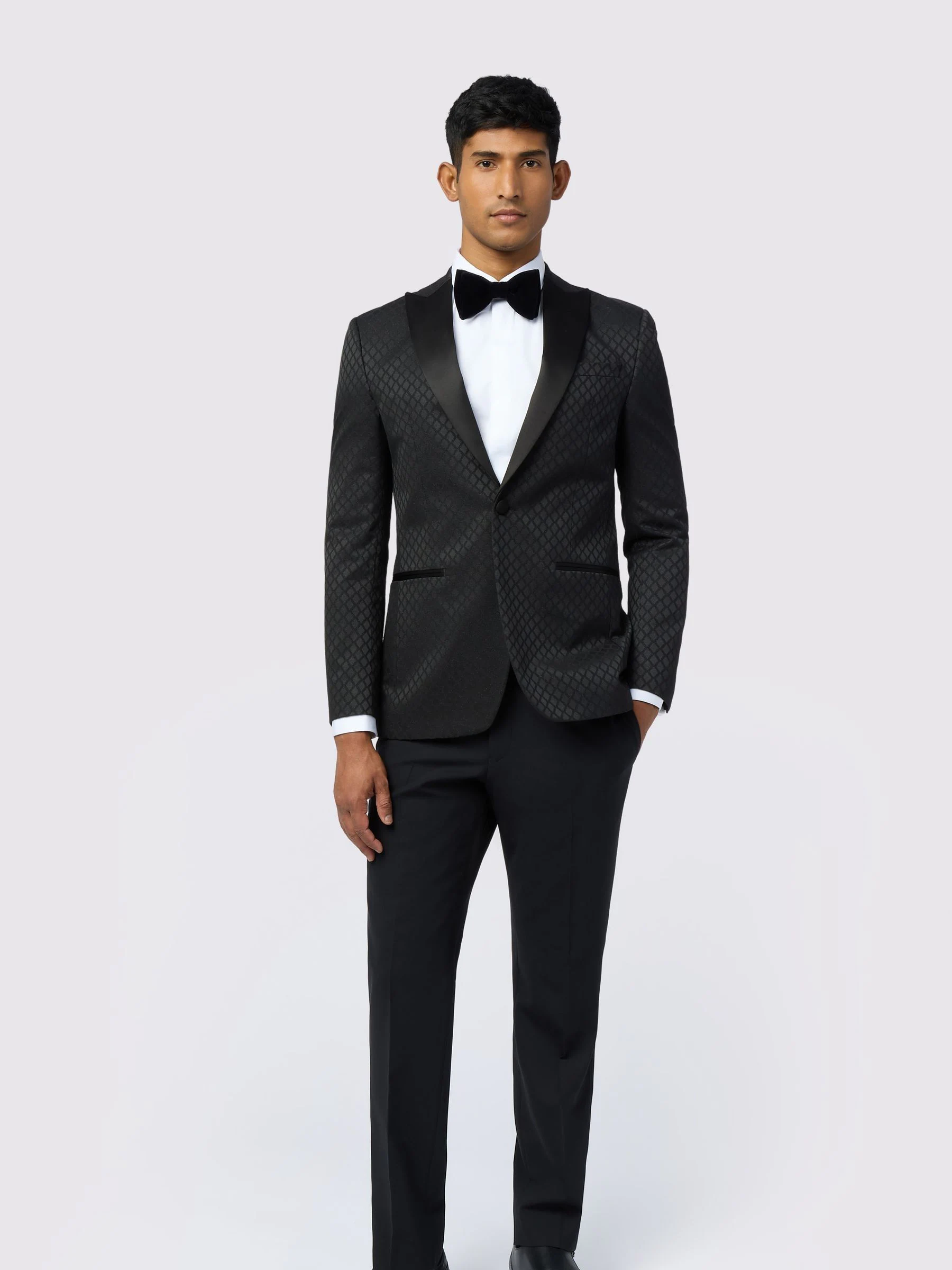 Ted Baker Tailoring Diamond Jacquard Black Jacket
