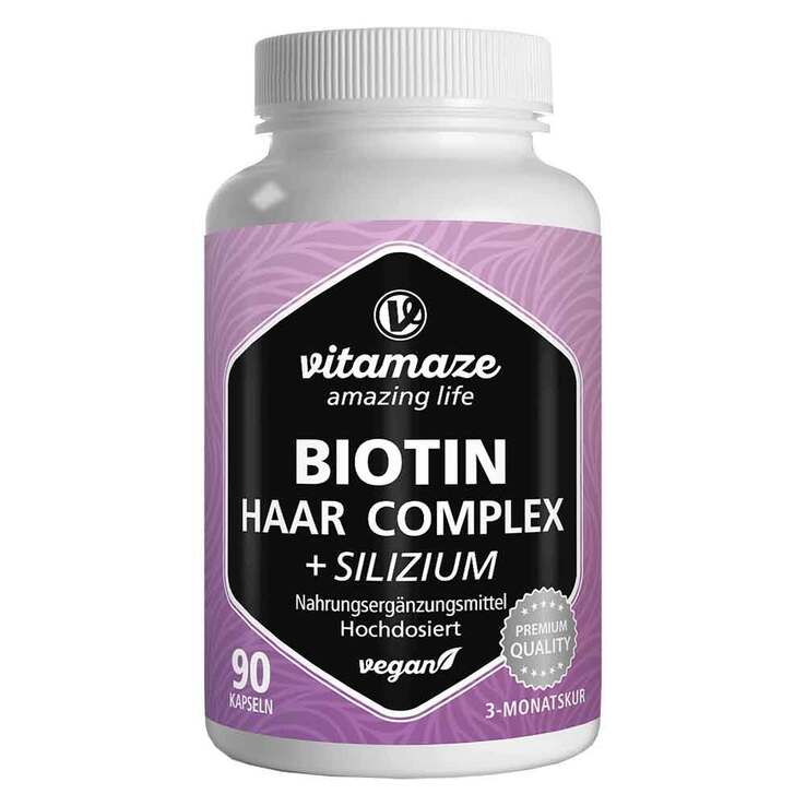 Biotin Haar Vitamine Komplex hochdos. + Silizium Kps, 90 St