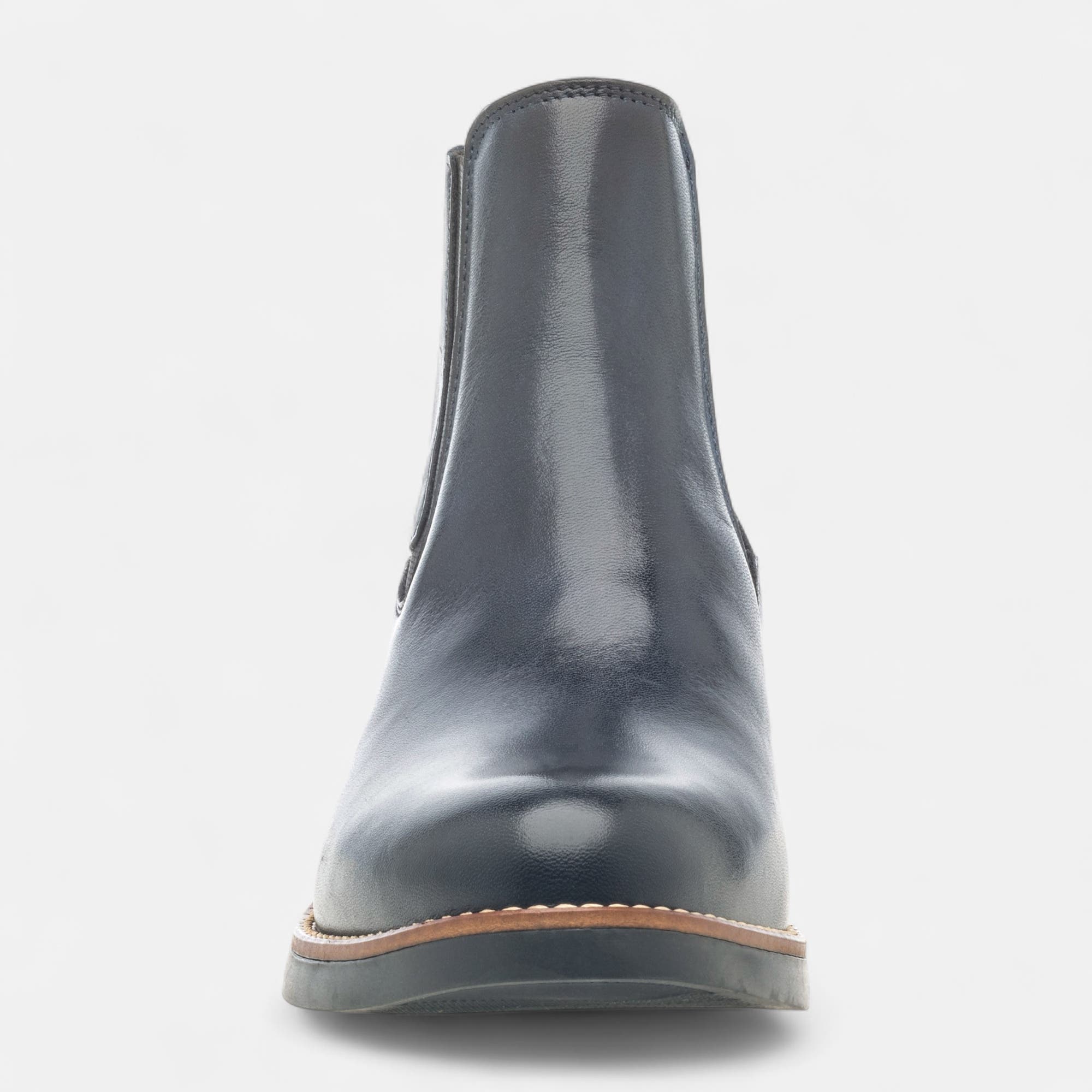 Boots chelsea Femme en cuir bleu marine