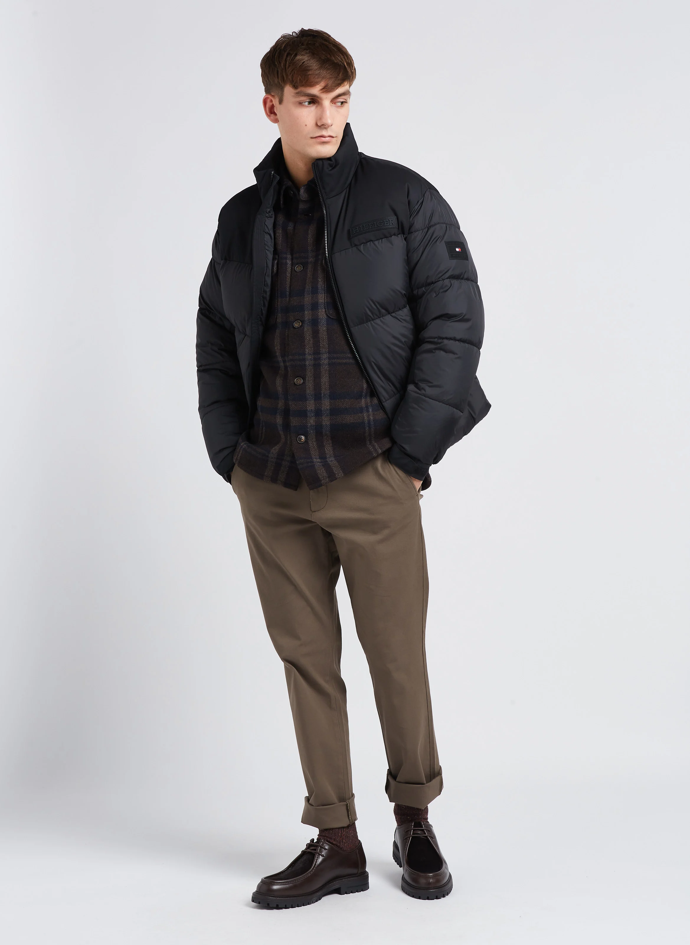 Pantalon chino en coton stretch | Kaki