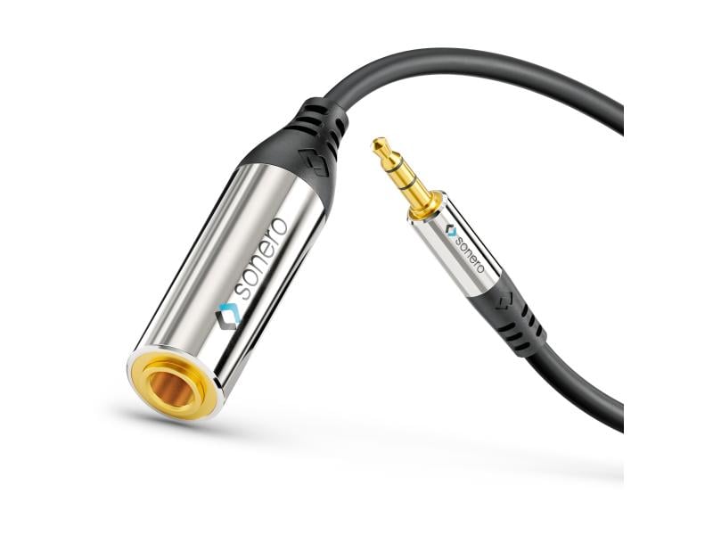 sonero Audio-Kabel 3.5 mm Klinke - 6.3 mm Klinke 0.25 m sonero 3,5mm auf 6,3mm Audio Adapter Kabel 0,25m