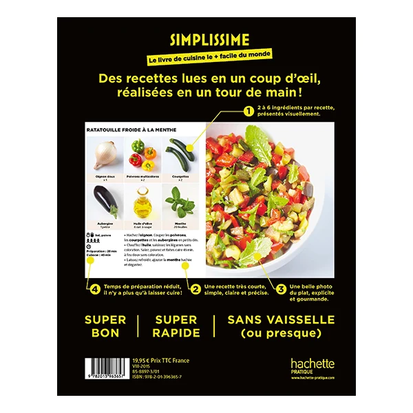 Simplissime le livre de cuisine le plus facile du monde Hachette prati