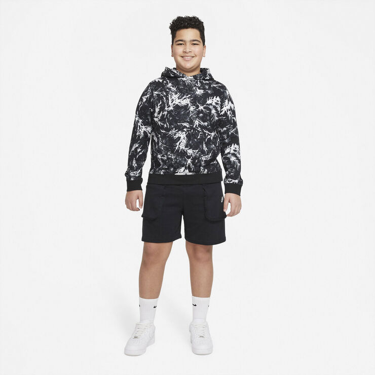 Nike Sportswear Printed French Terry Haettetroje Sort